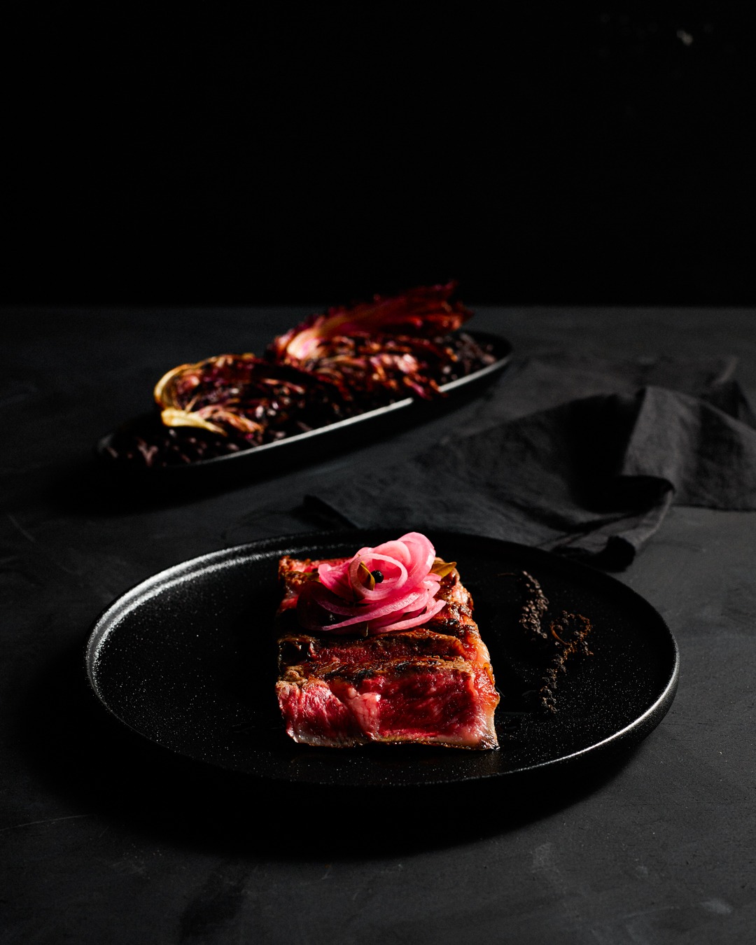 SEARED WAGYU STRIPLOIN WITH GRILLED TREVISO