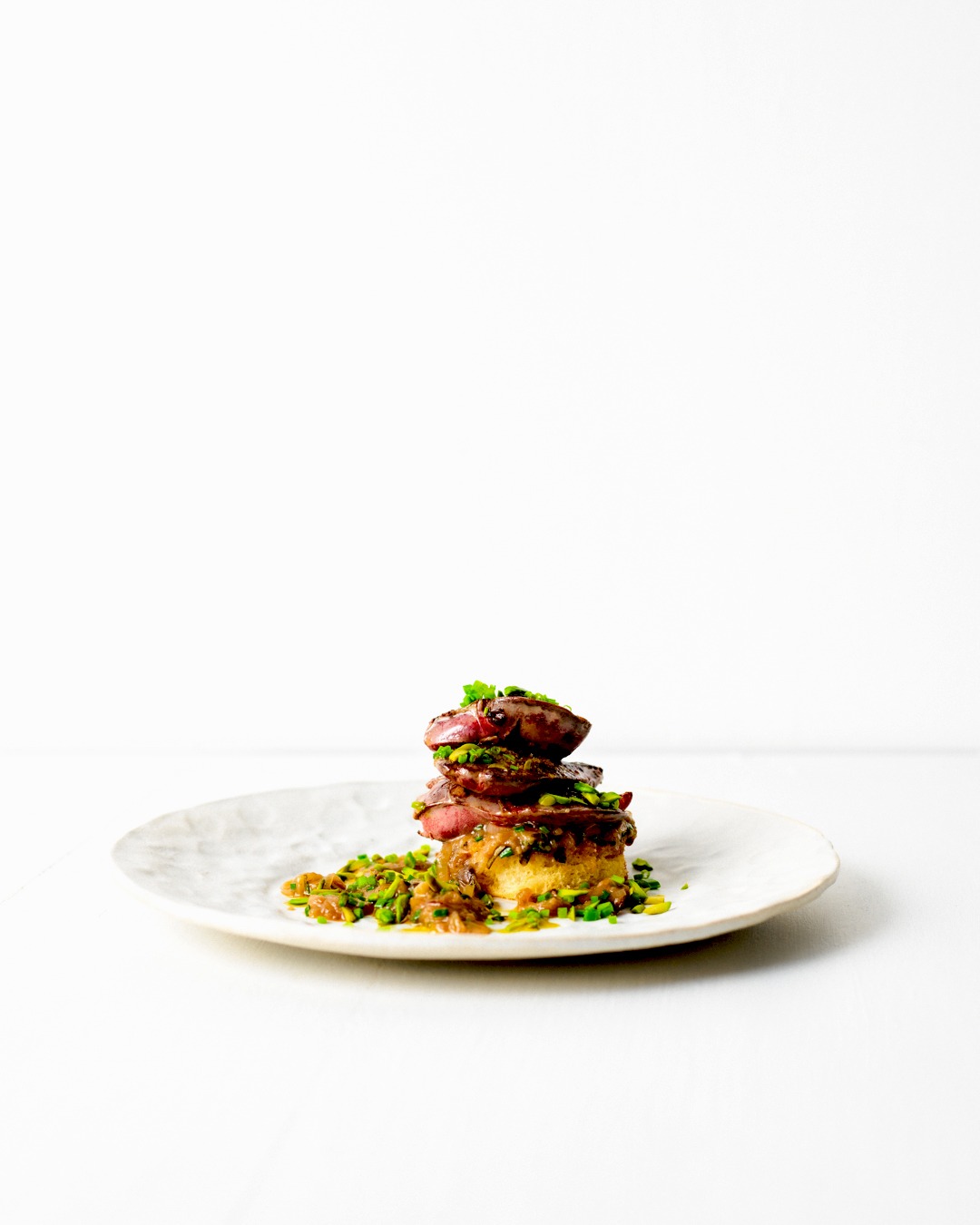 Seared Chicken Livers with Challah Toasts