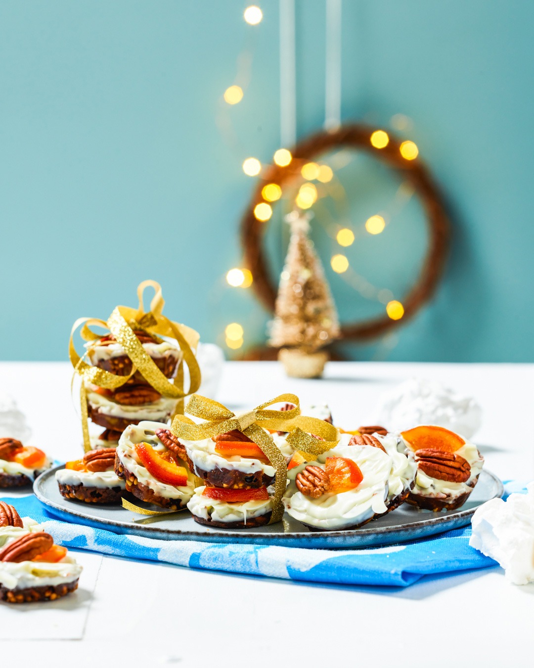 Double-Sided Pecan and Citron Florentines