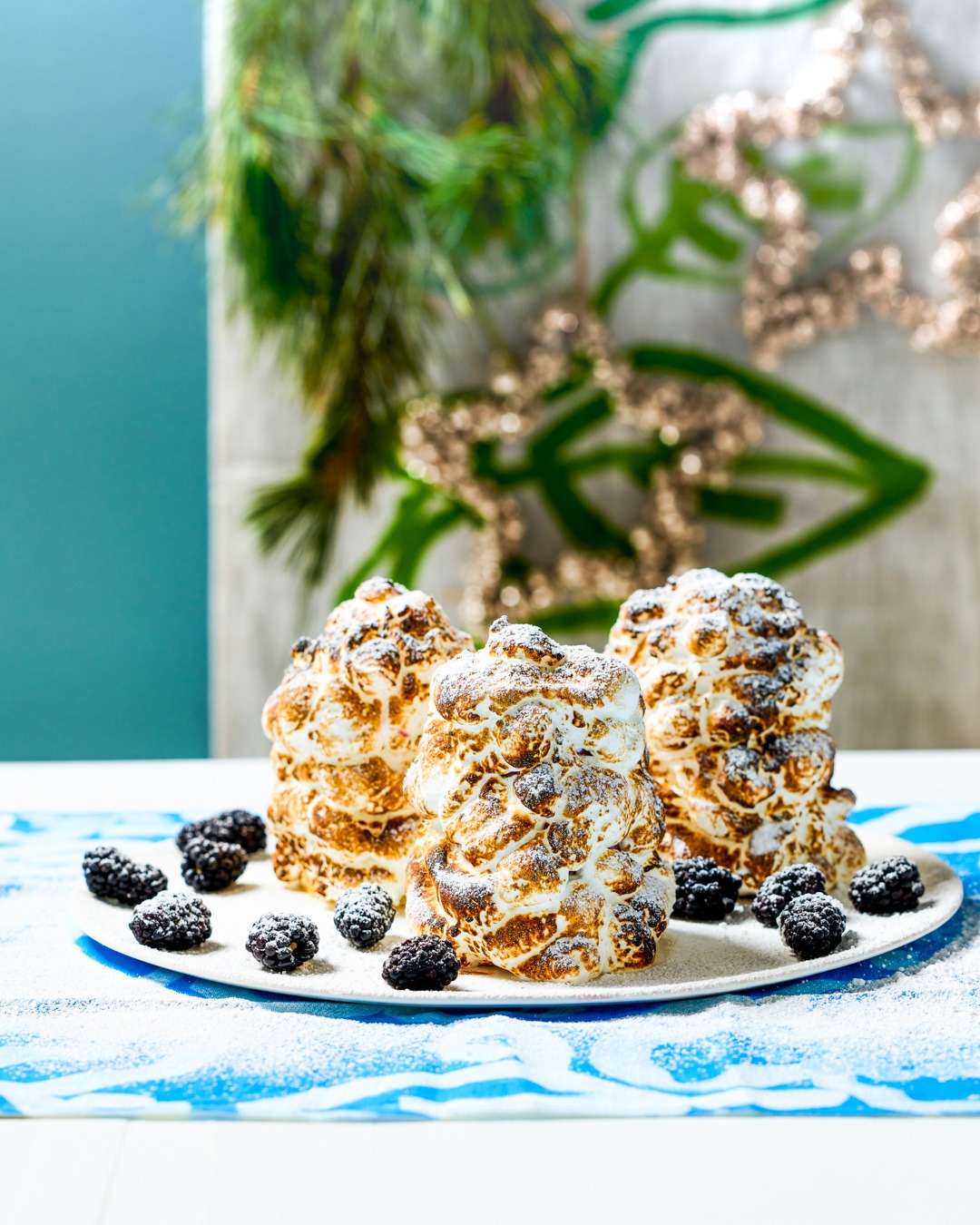 Madeira Cake, Elderflower and Blackberry Bombe Alaska